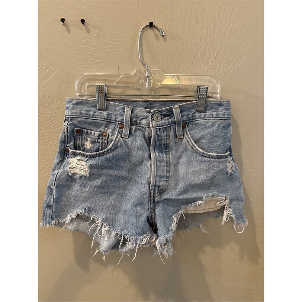 Levi 501 Y2K Size 24 Mini Shorts Womans Trashy-chic Bratzcore Micro Playful